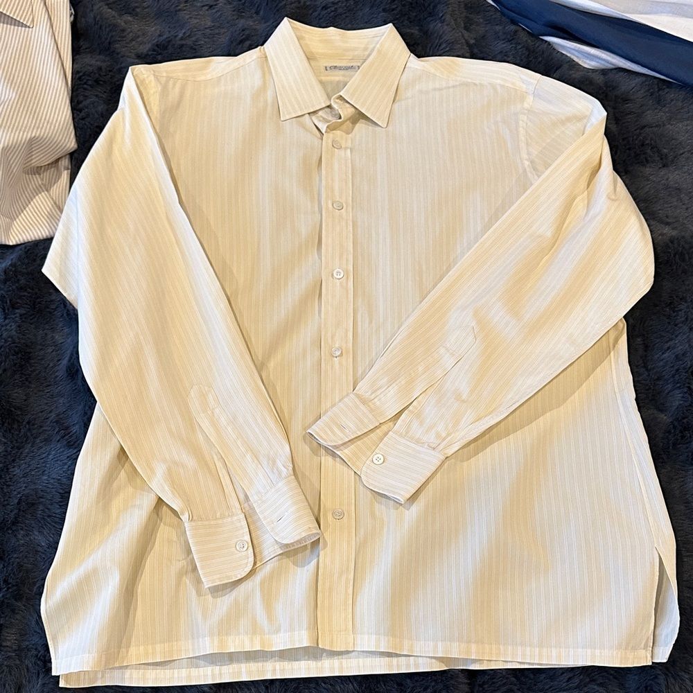 Charvet Men's Cream Dress Shirt